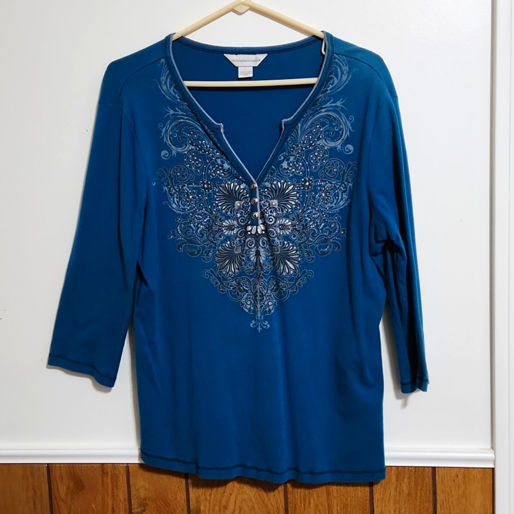 Christopher & Banks Turquoise Top